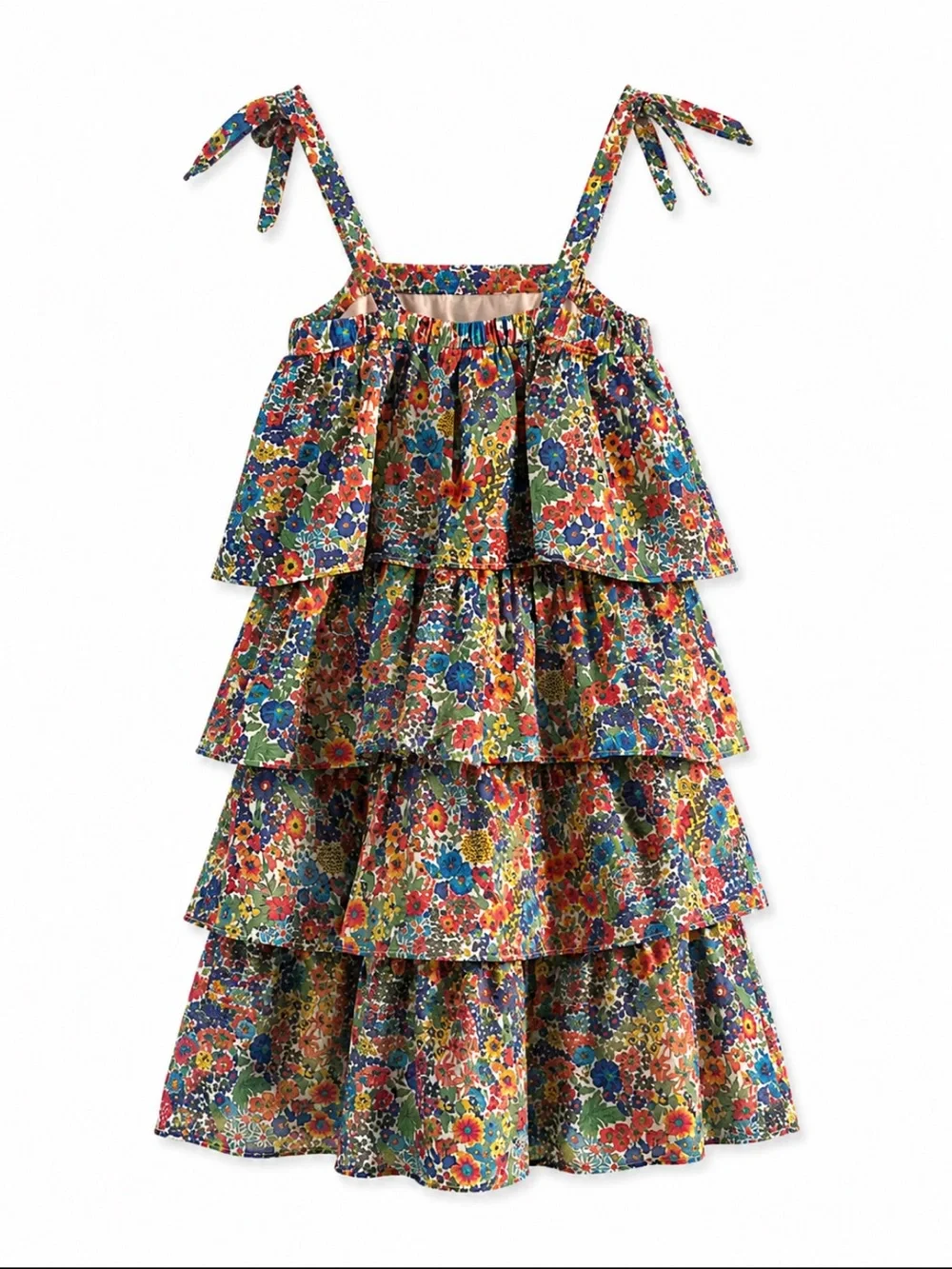 GIRL'S CREWCUTS J CREW TIERED RUFFLE DRESS LIBERTY London MARGARET ANNIE Size 8
